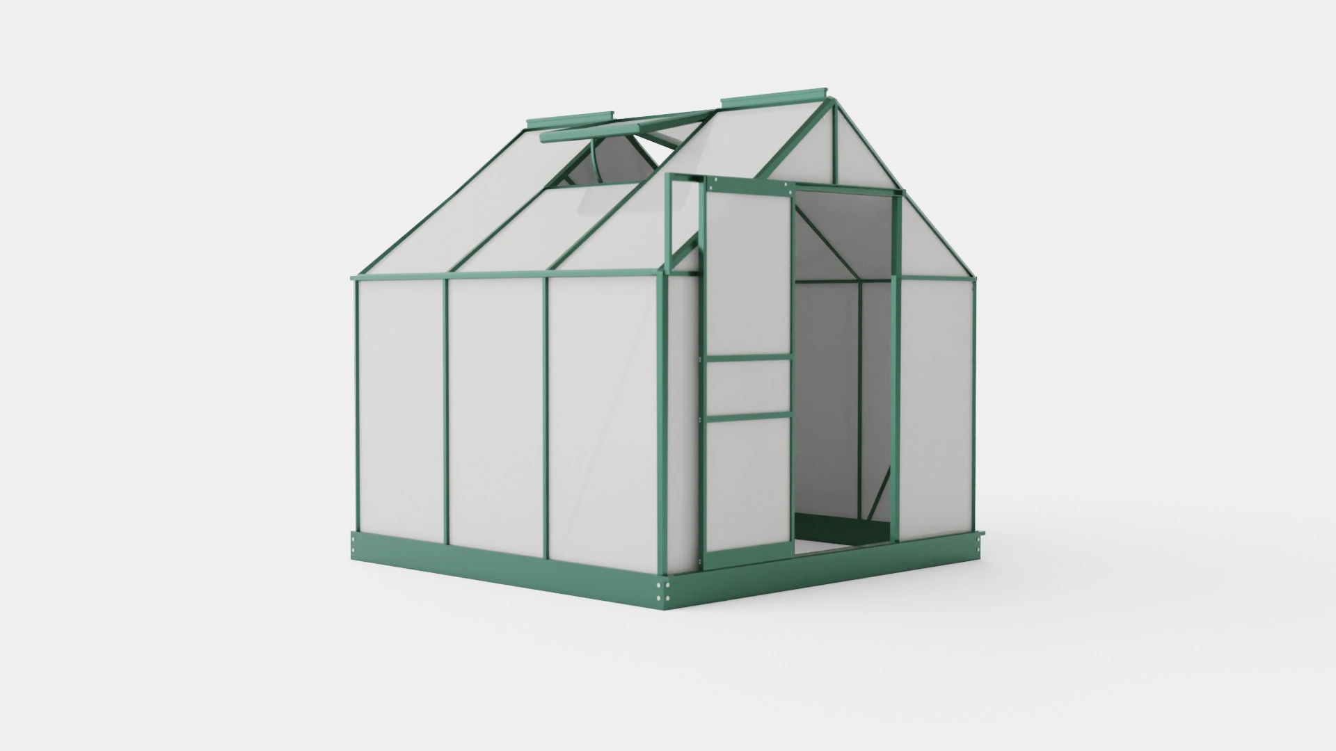 Greenhouse Venus 3800 Glass Green 3D Model .c4d .max .obj .3ds .fbx .stl .blend 