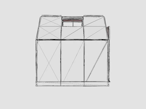 Greenhouse Venus 3800 Glass Green 3D Model