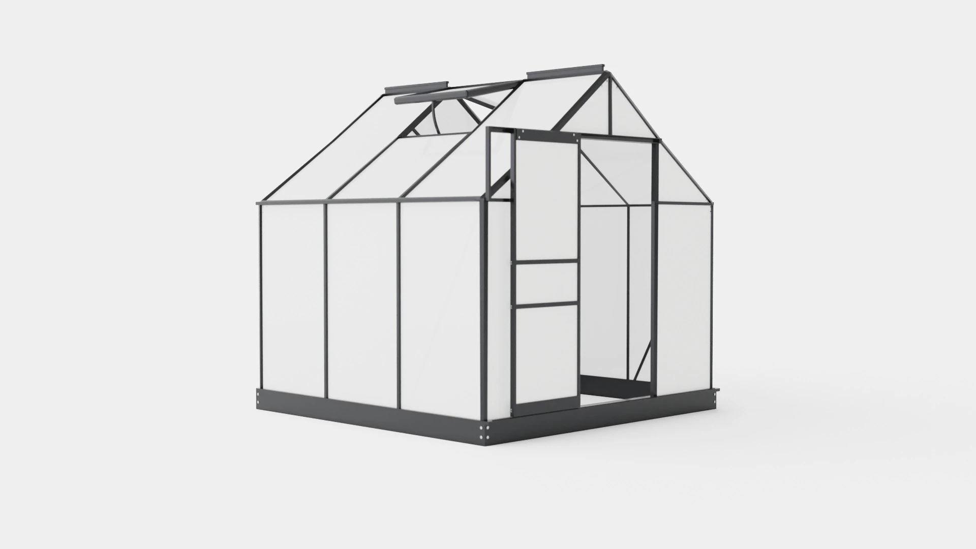 Greenhouse Venus 3800 Poly Black 3D Model .c4d .max .obj .3ds .fbx .stl .blend 