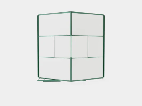 Rumah Kaca Venus 3800 Poli Hijau Model 3D