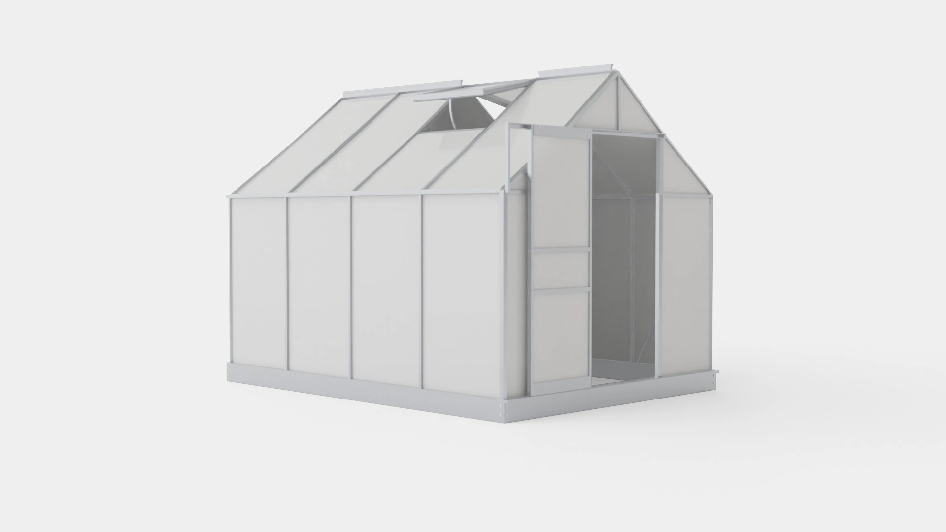 Greenhouse Venus 5000 Glass ALU 3D Model .c4d .max .obj .3ds .fbx .stl .blend 