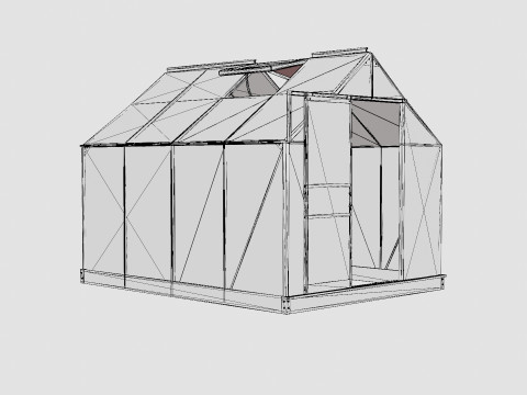 Greenhouse Venus 5000 Glass ALU 3D Model