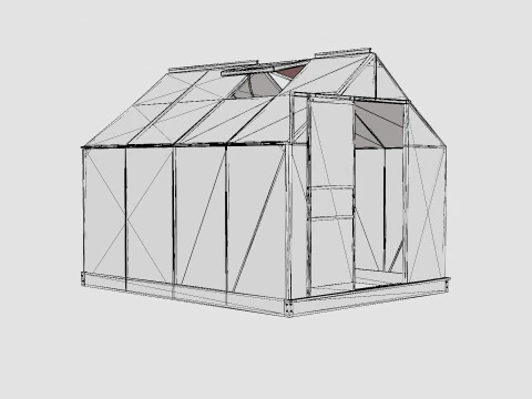 Greenhouse Venus 5000 Glass ALU 3D Model