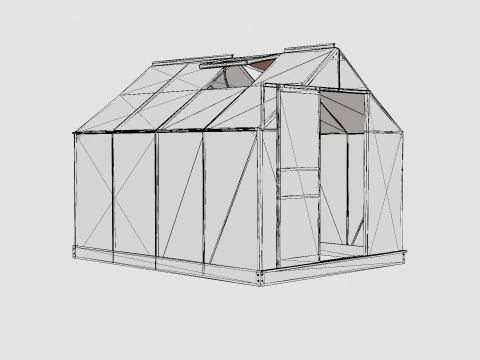 Greenhouse Venus 5000 Glass Black 3D Model