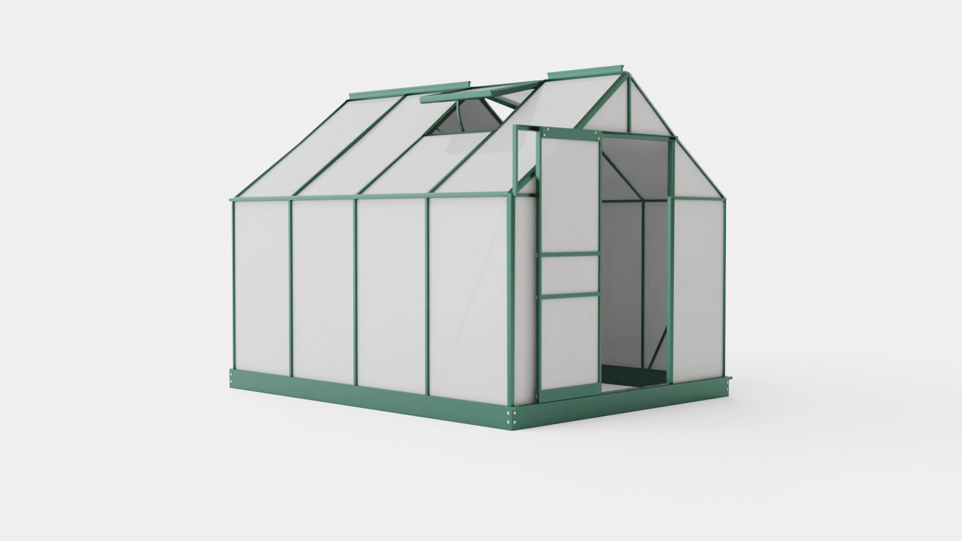 Greenhouse Venus 5000 Glass Green 3D Model .c4d .max .obj .3ds .fbx .stl .blend