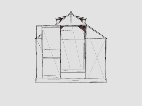 Greenhouse Venus 5000 Glass Green 3D Model
