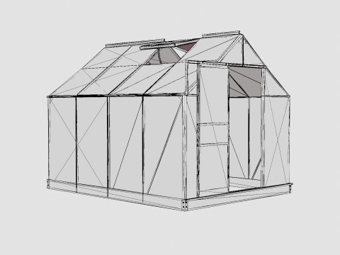 Greenhouse Venus 5000 Poly Black 3D Модель