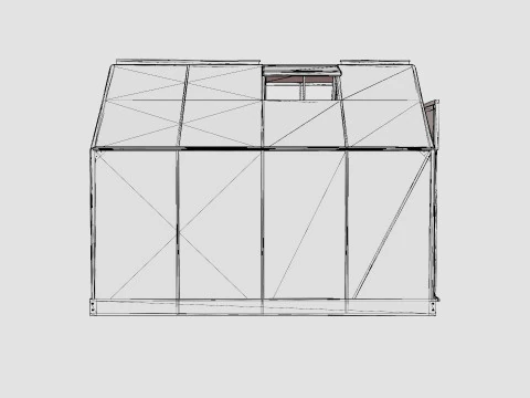 Greenhouse Venus 5000 Poly Black 3D Model