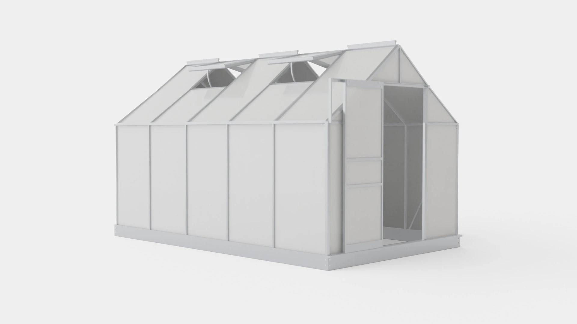 Greenhouse Venus 6200 Glass ALU 3D Model .c4d .max .obj .3ds .fbx .stl .blend 