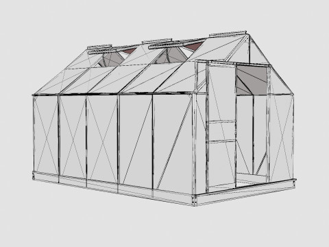 Greenhouse Venus 6200 Glass ALU Modelo 3D