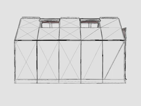 Greenhouse Venus 6200 Glass ALU 3D Model