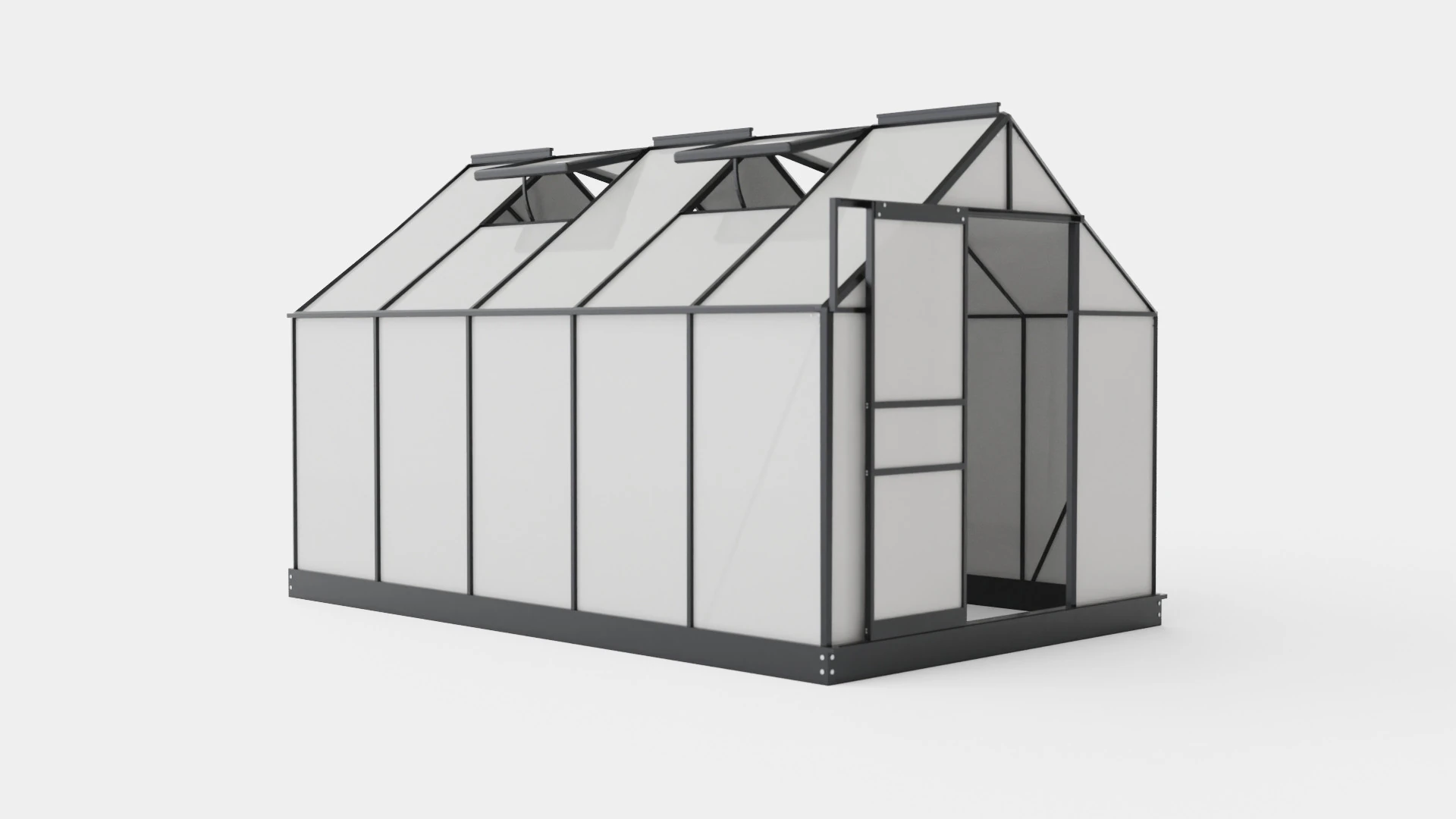 Greenhouse Venus 6200 Glass Black 3D Model .c4d .max .obj .3ds .fbx .stl .blend