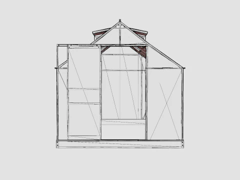 Greenhouse Venus 6200 Glass Black 3D Model