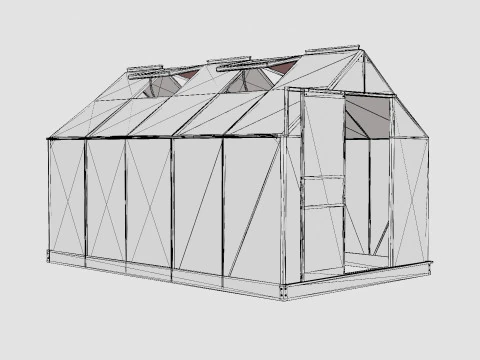 Greenhouse Venus 6200 Glass Black 3D Model