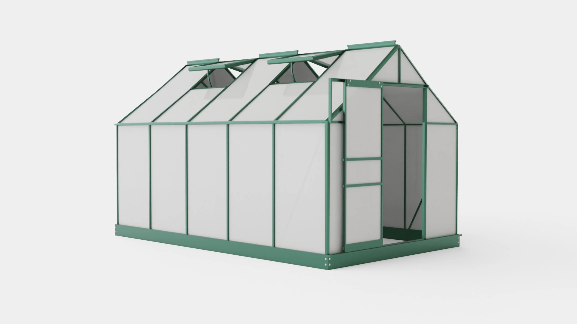 Greenhouse Venus 6200 Glass Green 3D Model .c4d .max .obj .3ds .fbx .stl .blend 