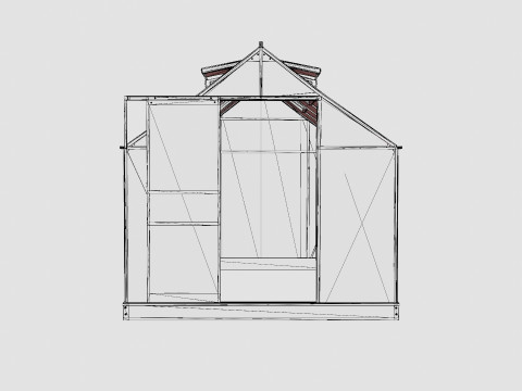 Greenhouse Venus 6200 Glass Green 3D Model
