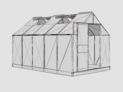 Greenhouse Venus 6200 Glass Green 3D Model