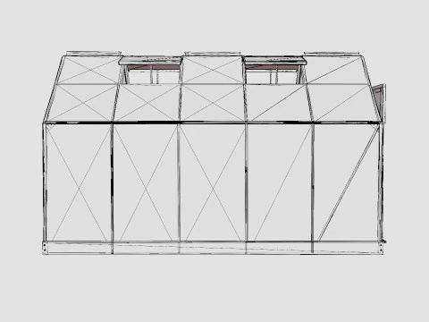Greenhouse Venus 6200 Poly Green 3D Model