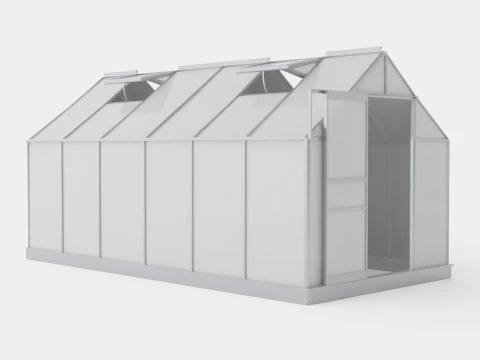 Invernadero Venus 7500 Vidrio ALU Modelo 3D