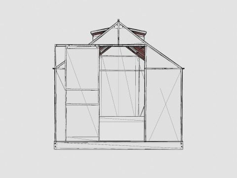 Greenhouse Venus 7500 Glass ALU 3D Model