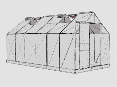 Greenhouse Venus 7500 Glass ALU 3D Model