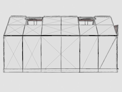 Greenhouse Venus 7500 Glass ALU 3D Model
