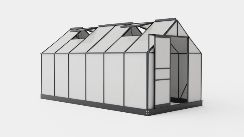 Greenhouse Venus 7500 Glass Black 3D Model .c4d .max .obj .3ds .fbx .stl .blend 