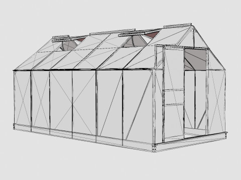 Greenhouse Venus 7500 Glass Black 3D Model
