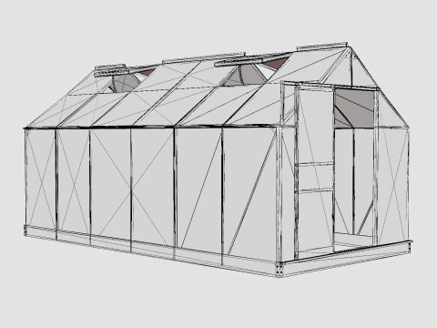 Greenhouse Venus 7500 Glass Black 3D Model