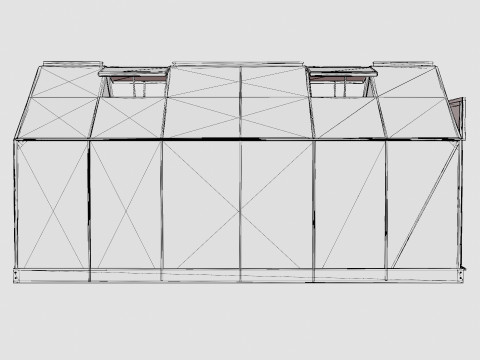 Greenhouse Venus 7500 Glass Black 3D Model