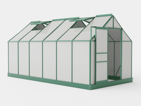 Greenhouse Venus 7500 Glass Green 3D Model
