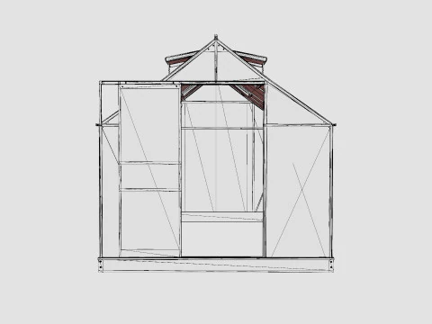 Greenhouse Venus 7500 Poly Black 3D Model