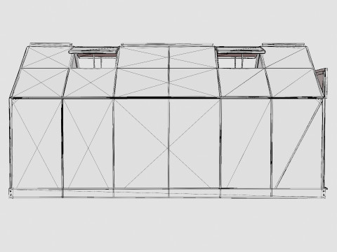 Greenhouse Venus 7500 Poly Black 3D-Modell