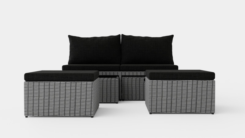 Hannover Set 2 Seats 3D Model .c4d .max .obj .3ds .fbx .stl .blend 