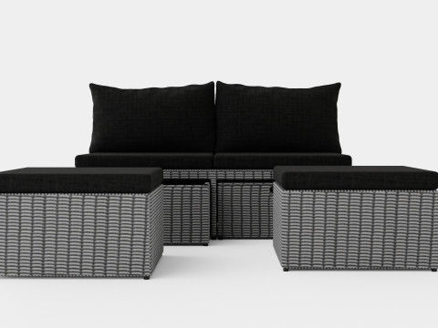 Hannover Set 2 Seats 3D Model