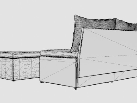 Hannover Set 2 Seats 3D Model