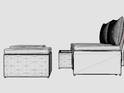 Hannover Set 2 Seats 3D Model