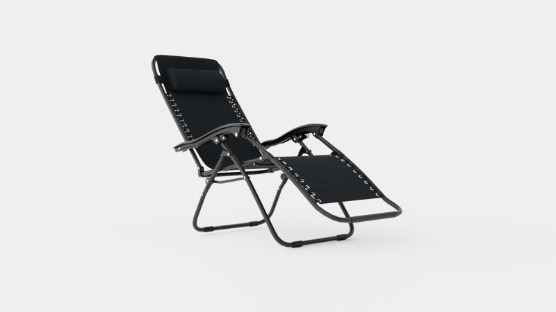 Hannover Relax Chair Black 3D Модель .c4d .max .obj .3ds .fbx .stl .blend