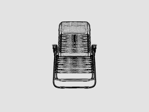 Hannover Relax Chair Black 3D Model