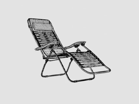 Hannover Relax Chair Black 3D Model