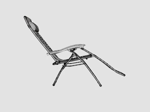 Hannover Relax Chair Black 3D Model