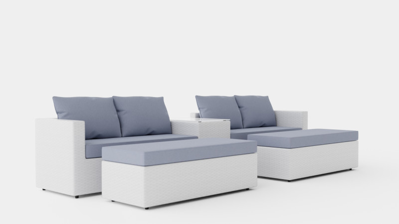 Havana Lounge Set 3D Model .c4d .max .obj .3ds .fbx .stl .blend 
