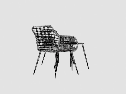 Juana Cafe Set Black 3D Model