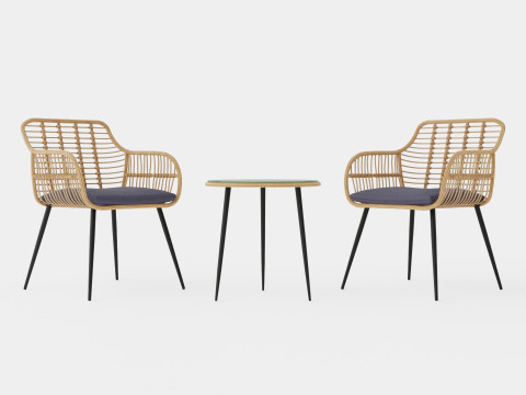 Juana Cafe Set Nature 3D Model