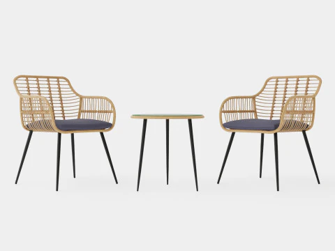 जुआना कैफे सेट प्रकृति 3D मॉडल