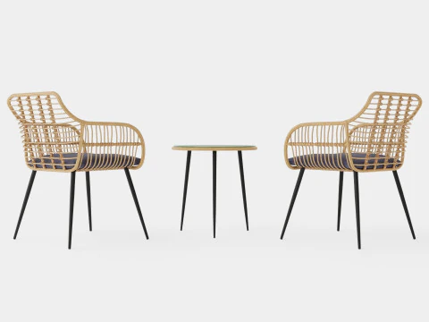 Juana Cafe Set Nature 3D Model