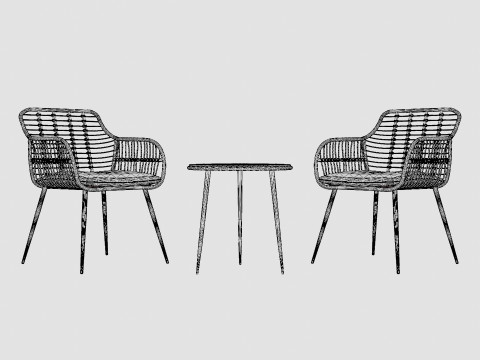Juana Cafe Set Nature 3D-Modell