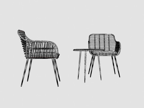 Juana Cafe Set Nature 3D-Modell