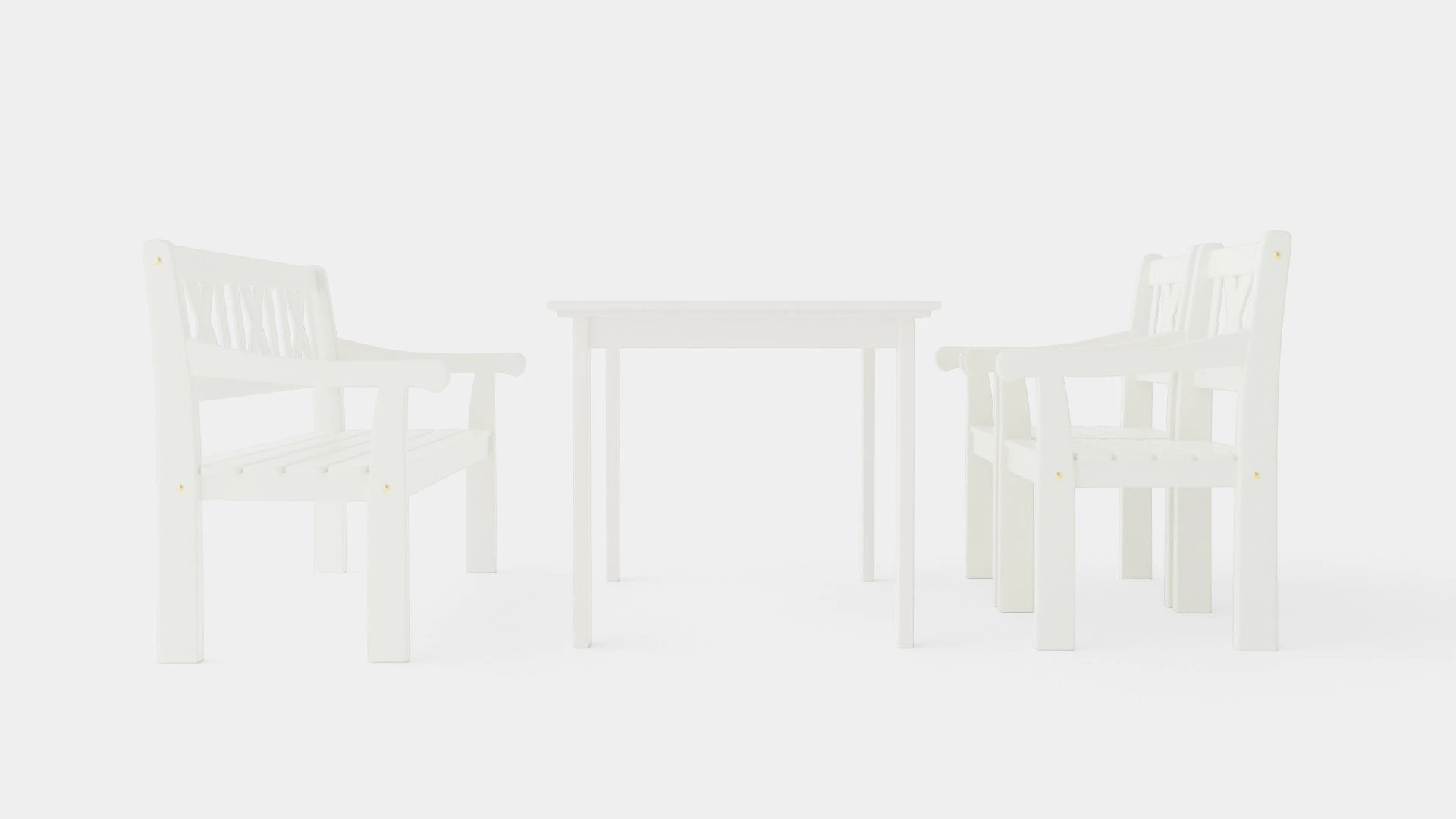 Lacko Dining Set 3D Model .c4d .max .obj .3ds .fbx .stl .blend 