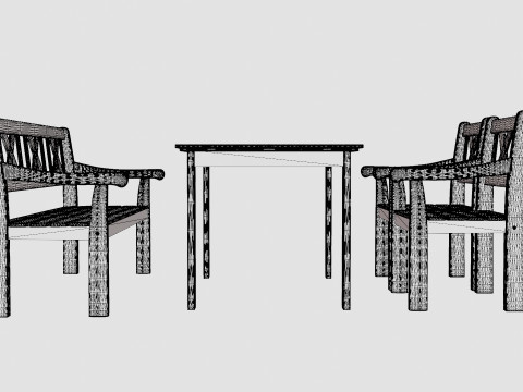 Lacko Dining Set 3D Модель